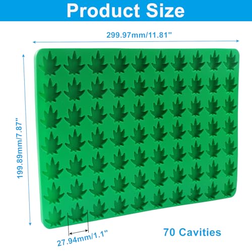 70 Cavity Leaf Silicone Molds - color: Leaf Silicone Molds