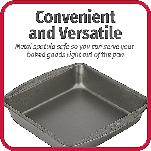 GoodCook Everyday Nonstick Steel Square Pan, 8", Gray (Pack of 2) - size: 8"(Pack of 2), style: Square Pan