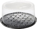 A1 Bakery Supplies 10-11inch Cake Double Layer Clear Cake Container Dome and Base Carry & Display Storage Box (4 Pack)