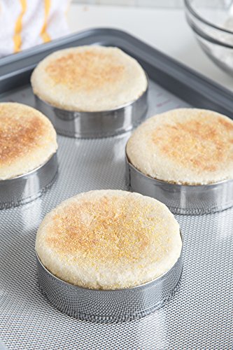 Fox Run English Muffin Ring Molds, Set of 4, Stainless Steel