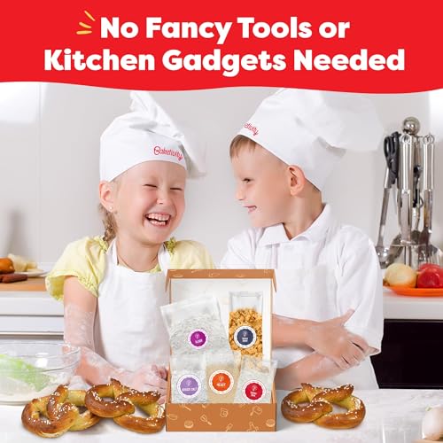 Baketivity Pretzel Kids Baking Kit with Hat & Apron - color: Pretzels