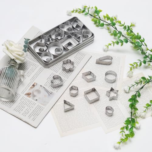 30Pcs Mini Cookie Cutters Set with Box