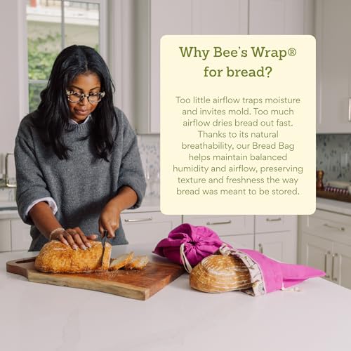 Bee's Wrap Beeswax Bread Bags, 1 Pack - Bakery Lane - color: Bakery Lane Lined, size: Pack of 1