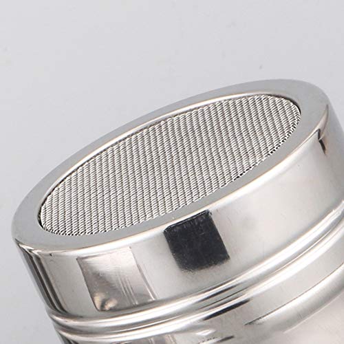 Set of 3Pcs Powder Sugar Shaker with Lid,Stainless Steel Fine Mesh Shaker, for Sifter Cocoa,Cinnamon Powder,Icing Sugar,Chocolate Coffee (Medium) - size: Medium