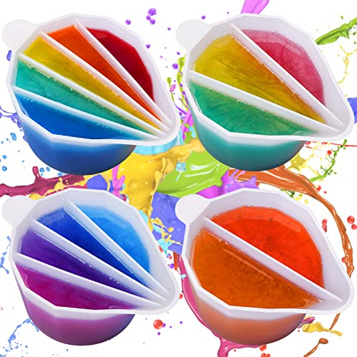 LET'S RESIN Silicone Split Cups, 4-Pack, 2-5 Channels, White - size: 4 Cups (15 oz)