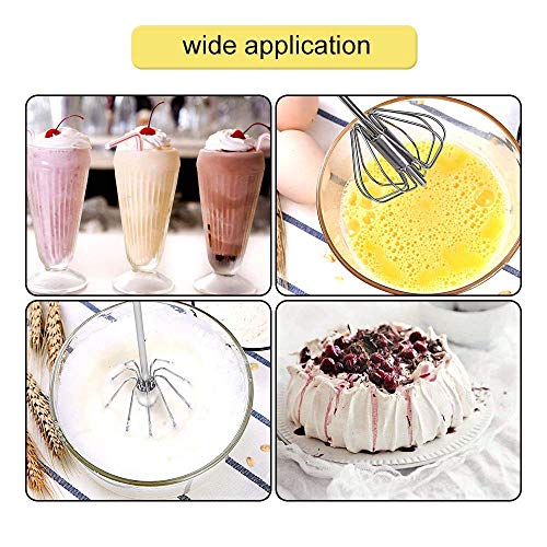 Egg Whisk, 12 Inch Semi-Automatic Egg Beater Stainless Steel Hand Mixers for Blending, Whisking, Beating, Premium Kitchen Utensil