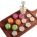 Cookie Stamp Mooncake Mold Set, Cookie Press Maker 50g Shaper - size: 50g 6pcs stamps