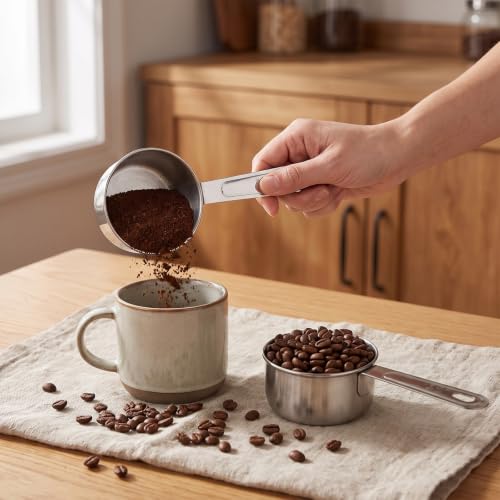 4 Pcs Measuring Cup, 1/4 1/3 Cup Stainless Steel Measuring Cups
