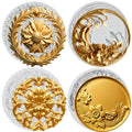 Baroque Frame Flower Lace Wreath Fondant Silicone Molds Set of 4 - color: Style O