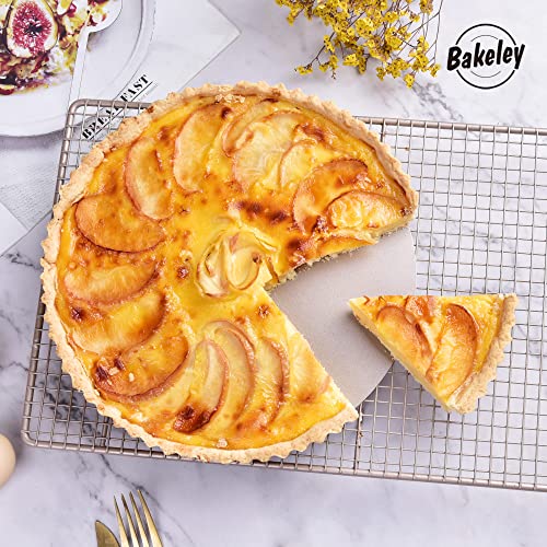 10-Inch Round Tart Pan with Loose Removable Bottom, Non-Stick Carbon Steel Quiche Pan for Oven Baking (Champagne Gold) - size: 10" Round (Champagne Gold)