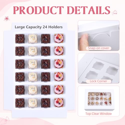15 Pack Dessert Shooter Box with Window, 24 Count 3 oz, White - color: White, size: 24 Count 3 oz