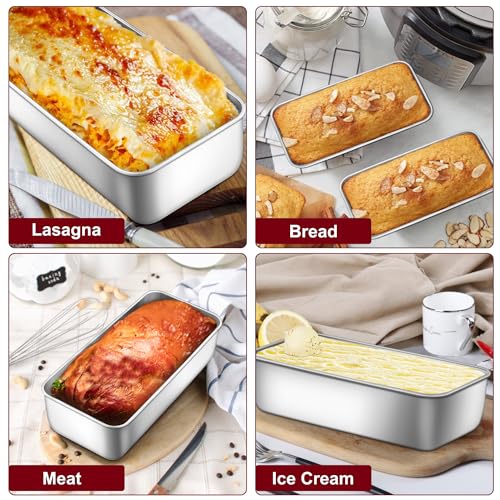LIANYU Loaf Pans Set of 3, 1 Large (12x5 Inch) & 2 Medium (9x5 Inch) - size: Large & Medium