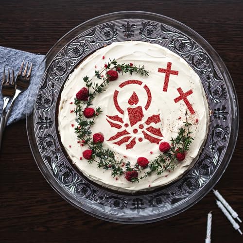 Whaline 15 Pcs Jesus’ Birth Bread Stencils Painting Stencils Christmas Nativity Christ Decorative Cake Baking Templates with Bead Chain for Xmas Holiday Party DIY Craft, 4.7 x 5.1 Inch - style: Nativity