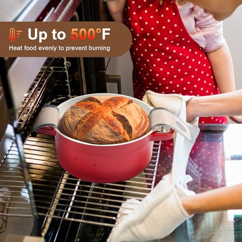 3 PCS Silicone Bread Sling for Dutch Oven Liners, Round