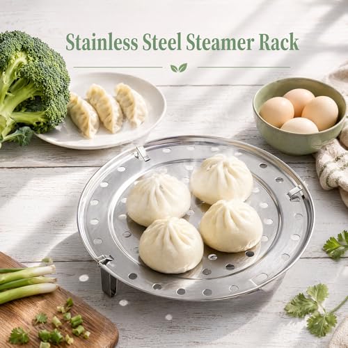 Round Steaming Tray, Stainless Steel, 10.2 Inch
