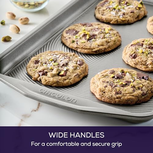 Circulon Total Bakeware Nonstick Cookie Baking Sheet, 10" x 15", Dark Gray - size: 10" x 15"