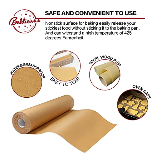 Baklicious 15inch x 210ft Unbleached Non-Stick Parchment Roll 2-Pack - size: 15inch-2pack
