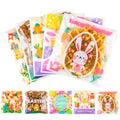 Soarvita 200PCS Easter Self Sealing Cookie Bags: 4x4 Inch Clear Cellophane Treat Bags with Happy Easter Bunny Designs for Candy Goodie Gifts Packaging, Ideal for Classroom Exchange, Party Favors - color: Easter 200pcs