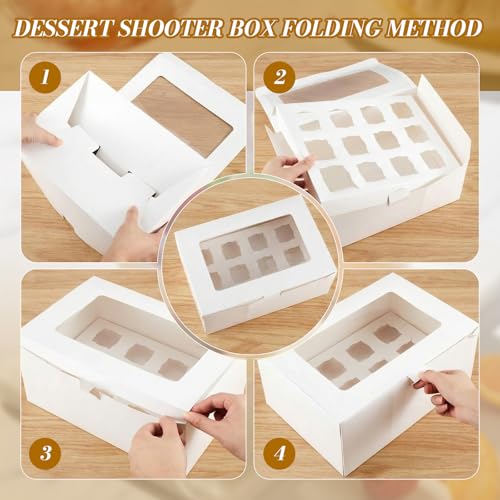 125 Pcs 5 oz Dessert Cups with Spoons, Boxes for Party, Clear - size: 5 oz