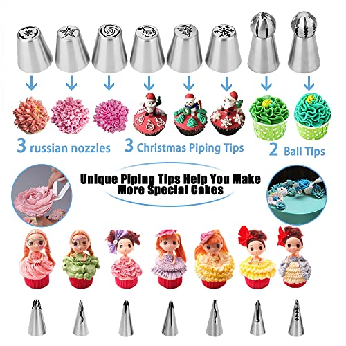 Cake Decorating Kit, 672 Pcs Cake Decorating Supplies Stand With Cake Carrier Holder Springform Pan Sets 3-Layer Toolbox Organizer Icing Piping Nozzles Cake Rotating Turntabl Baking Supplies Set Tools - size: 672 PCS