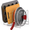 Simple Houseware Kitchen Pot Lid Rack Holder Organizer, Silver - color: Silver