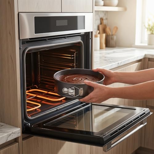 3Pcs Springform Cake Pan Set - Nonstick Round Carbon Steel Bakeware with Removable Bottom for Cheesecake Pizza Bread, Black(20+22+24cm) - size: 20+22+24cm