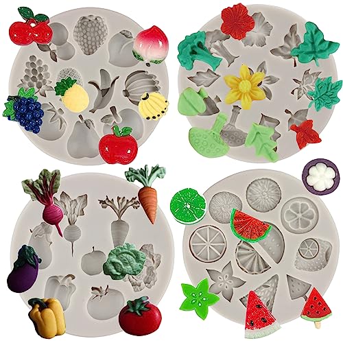 Sijiangmold Vegetable Fruit Silicone Mold Flower Leaf Fondant Mold - color: Style C