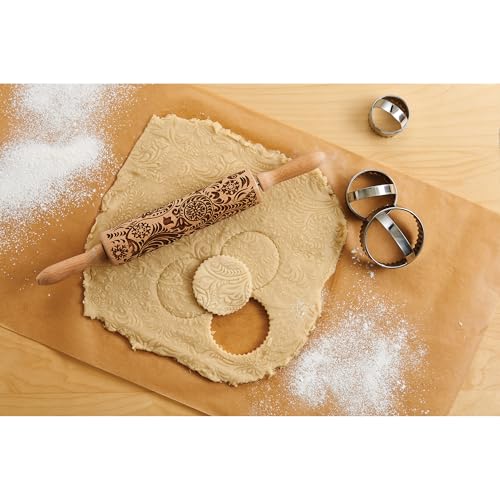 Mrs. Anderson's Baking Embossing Rolling Pin, Paisley Design - style: Paisley Rolling Pin, 8-Inches