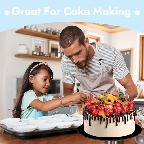 JCD 40 Packs Black Cake Boards Round,6inch Circles Rounds Base Food-Grade Cardboard,6 Inch Cake Plate（Thinner But Stronger(Black, 6inch/40Pcs) - color: Black, size: 6inch/40Pcs