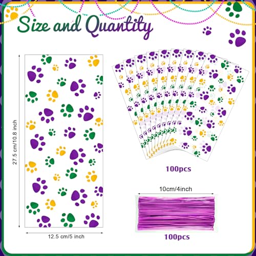Blulu 100 Pcs Dog Treat Bags Puppy Party Favor, Carnival Colors - color: Carnival Colors