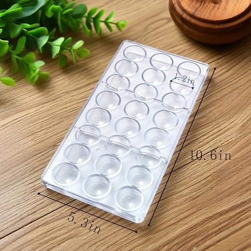 24-Cavity Polycarbonate Candy Chocolate Molds Food-Safe Plastic