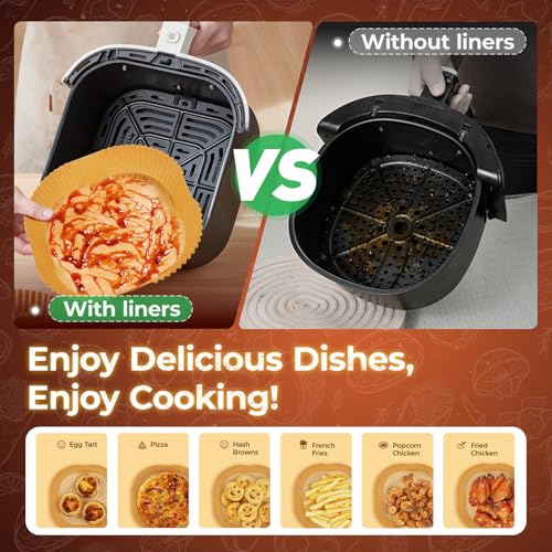CTIZNE 420Pcs Air Fryer Liners Disposable 8 Inch Square for 5-8 Qt Basket - size: 8" Square