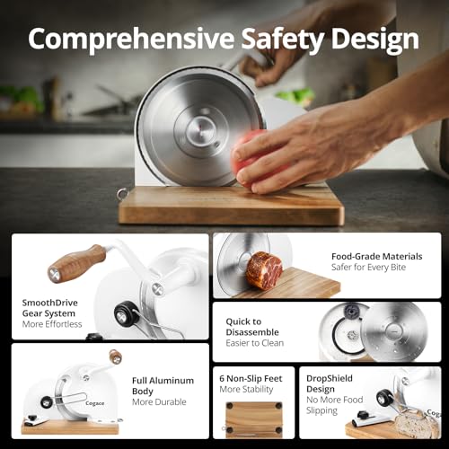Foldable Manual Bread Slicer, 2 German RSG Blades for Homemade Sourdough
