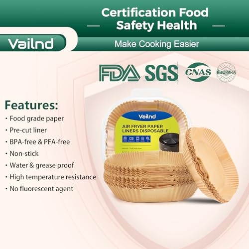 125PCS 4.7 Inch Square Air Fryer Liners Disposable for 1-2 QT - size: 4.7"Square
