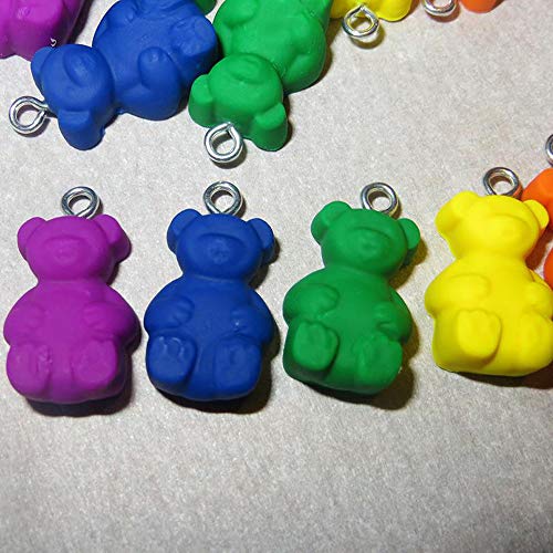 Palksky 20 Cavity Large Gummy Bear Mold/Big Bear Crayon Mold for Brownie Muffin Chocolate Ganache Jelly Pralines Caramels Candy Soap Bar Bath Bomb Mould