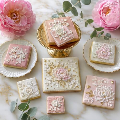 ZADE Square Cookie Cutter Set, 7pcs Different Size Square Biscuit Mold - color: Square