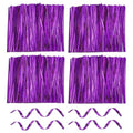 HARFINGTON 1600Pcs Bag Twist Ties 4.7" Reusable Metallic Wire Cable Ties - color: Purple