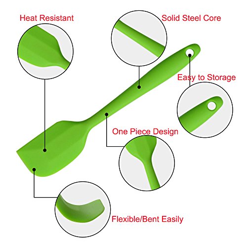 Silicone Spatula 4-piece Set, Heat-Resistant Spatulas, Non-stick Rubber Spatulas Non-Stick Flexible Scrapers Baking Mixing Tool (Small) - size: Small