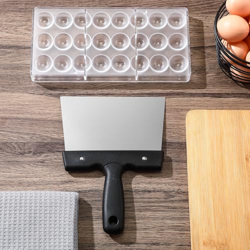 Baderke Polycarbonate Chocolate Molds 21 Cavity with Scraper,Bullet