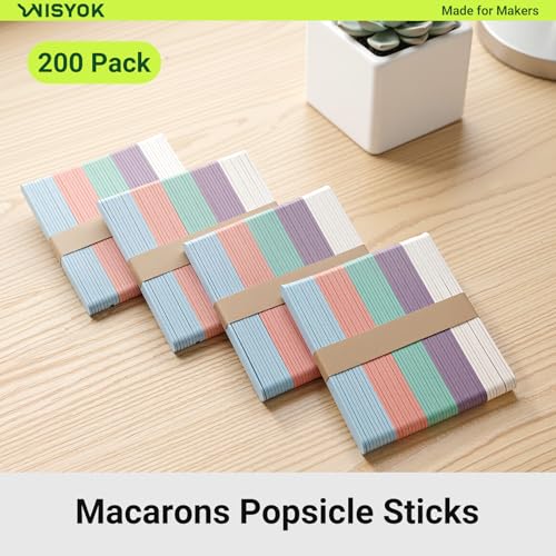 200Pcs Macarons Popsicle Sticks, 4.5 Inch - size: 200pcs