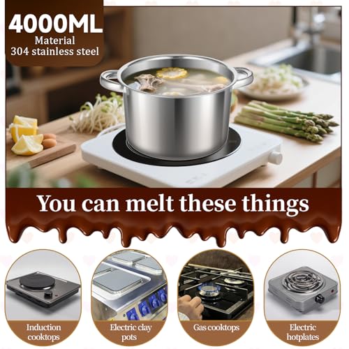 304 Stainless Steel Double Boiler with Spatula and Spoon