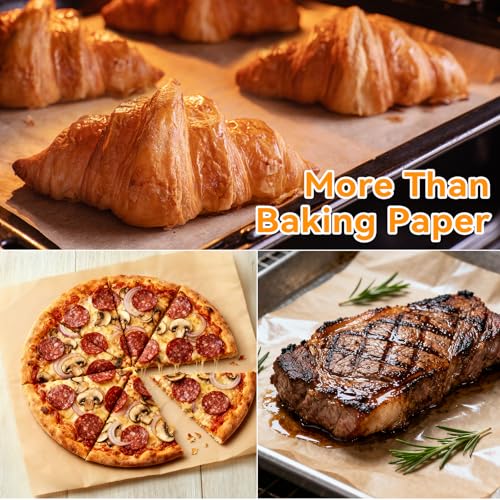 100pcs 8x8 inch Unbleached Parchment Paper Sheets for baking, Squares Precut Brown Non-Stick Baking Parchment Hamburger Patty Paper Liners for Oven, Bread pan, Cakes pans, Air Fryer Liners - size: 8x8inch-100pcs