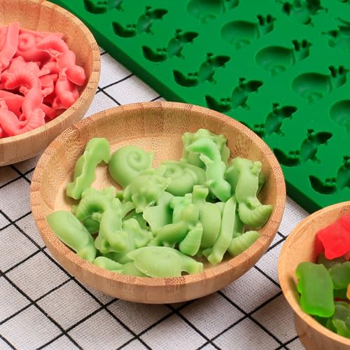 Mini Animal Silicone Molds with Frog, Lizard, and Snail Shapes - color: Frogs Lizards Snails