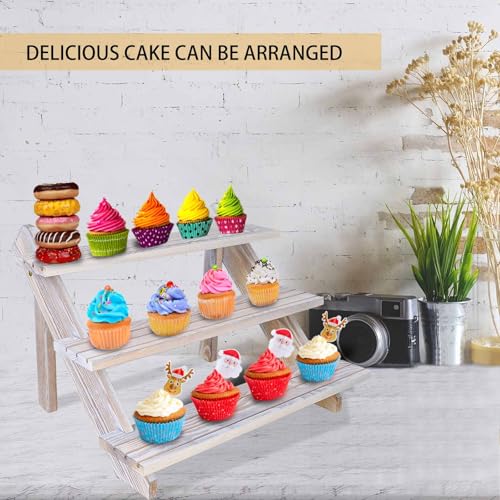 2pcs 3tier Display Riser,Earring Display Stands,Organizer For Vendor White - color: White-3tier-2pcs