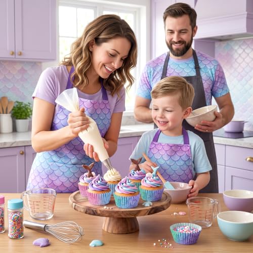 Mermaid Cupcake Liners 200 Pack 2 Styles Gradient Baking Cups - style: Style C