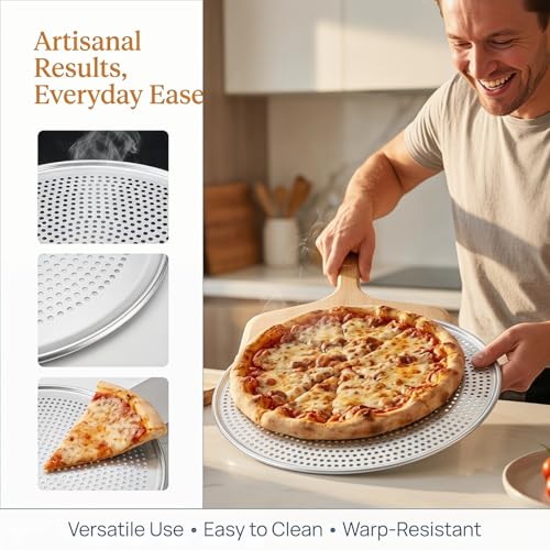 BESTonZON 16 Inch Stainless Steel Pizza Pan Screen