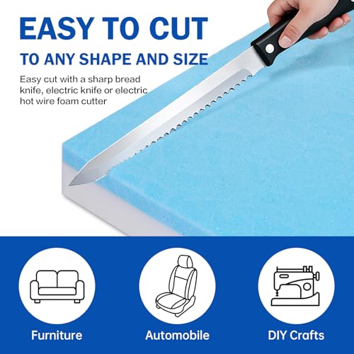 4"x24"x72" Upholstery Foam High Density Gel Memory Foam Cushion - size: 72" X24"x4