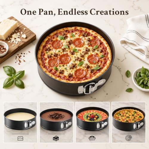 10 Inch Nonstick Springform Cheesecake Pan with Removable Bottom - size: 10 Inch