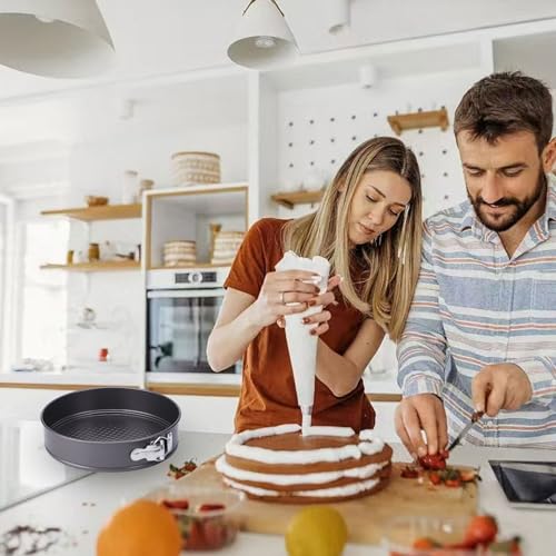 Springform Pan, Nonstick Cake Pan, Round cheesecake pan with leak-proof non-stick bottom removable bakeware.3 pieces 3 sizes, 7" 8" 9" for Cakes, Cheesecakes, Pizzas and Quiches. - size: 7+8+9.5 Inches