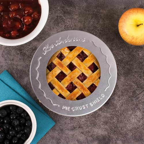 Mrs. Anderson's Baking Individual Pie Crust Protector Shields, Set Of 4, For Mini Pies And Pot Pies, Fits Up To 5-Inch Pie Plates, Prevents Over-Browning And Spills - style: Original Mini, 5-Inch, Set/4